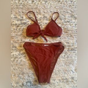 Wild Fable Burnt Red High Waisted Bikini
